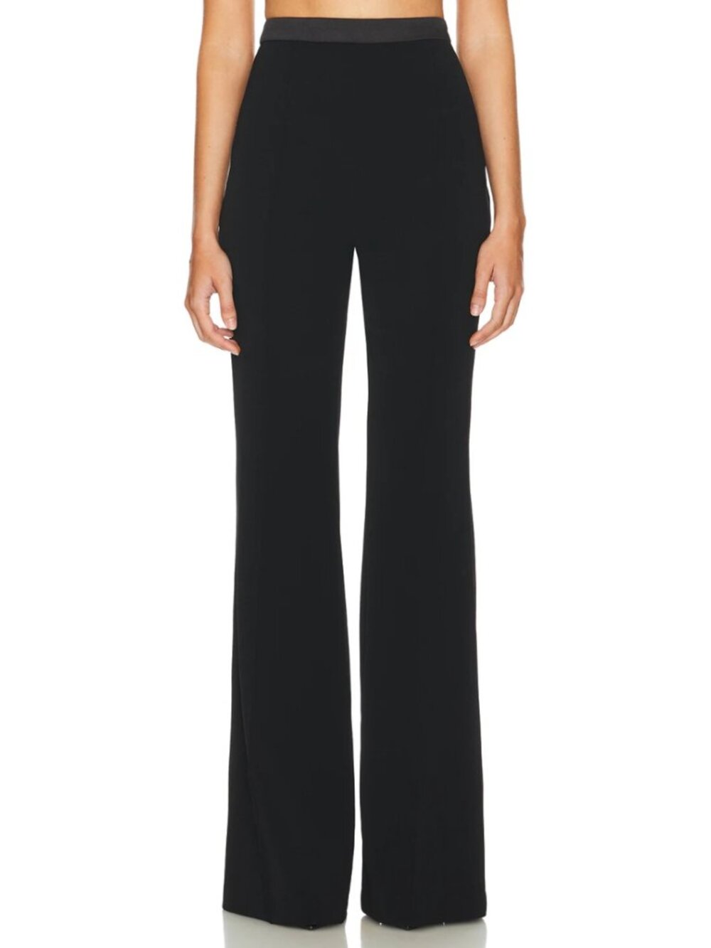 Nadine Merabi Charlotte Trousers Black Crepe Slim Fit Womens Size S NWT
